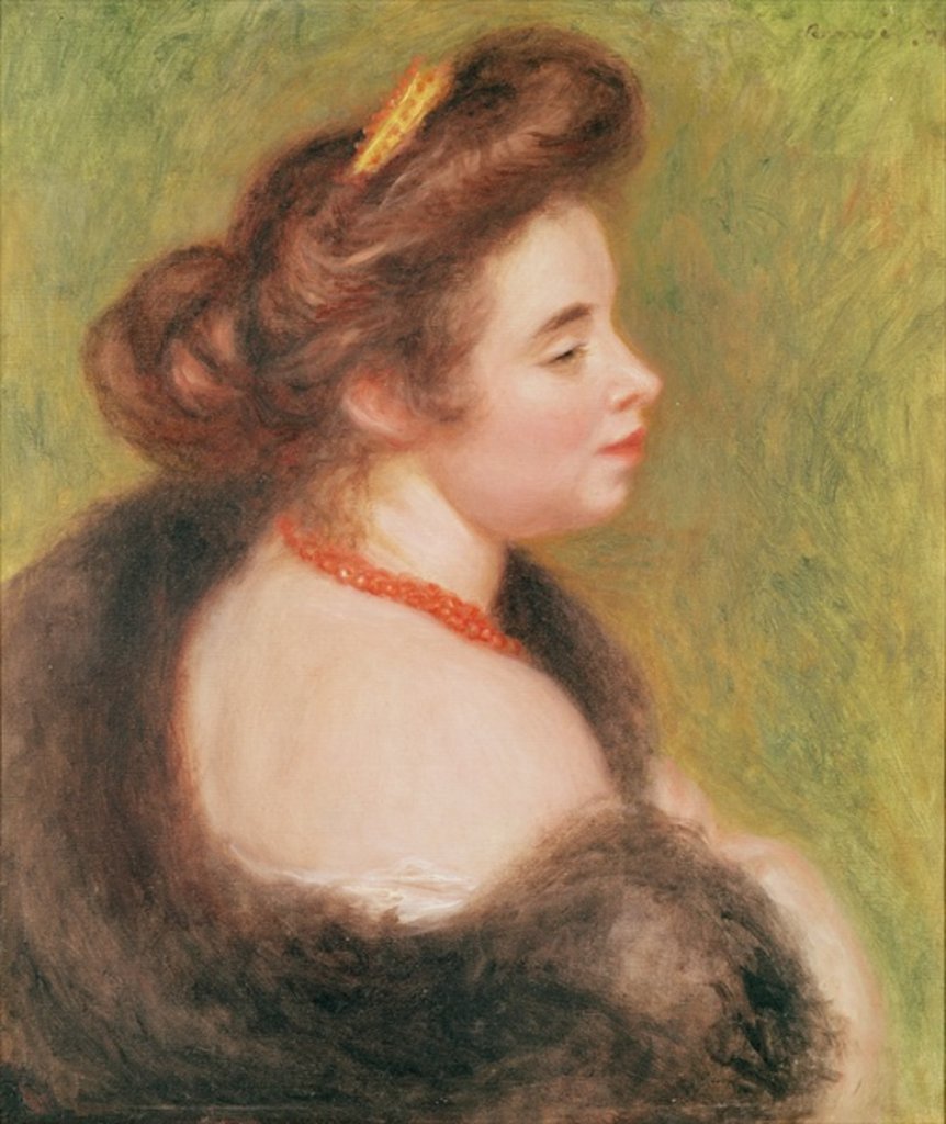Detail of Portrait of Madame Maurice Denis, 1904 by Pierre Auguste Renoir
