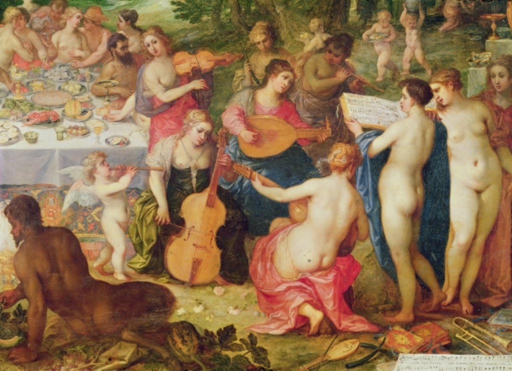 Detail of The Banquet of the Gods by Hendrik van the Elder Balen