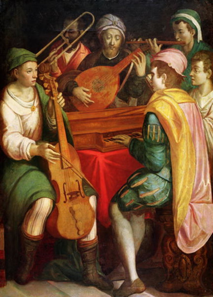 Detail of A Concert, late 16th century by Florentine School