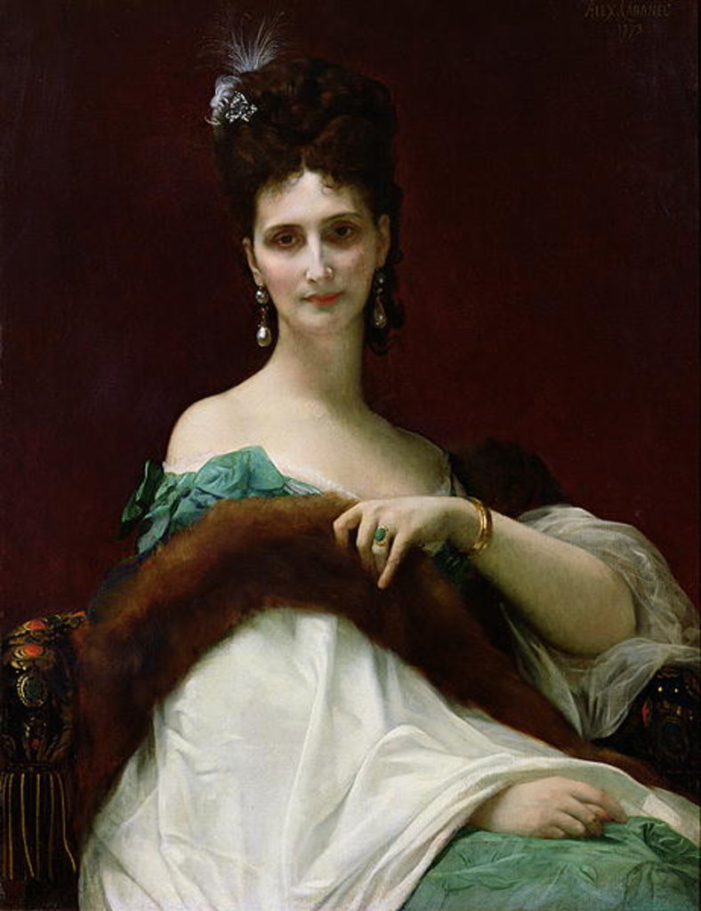 Detail of The Countess of Keller, 1873 by Alexandre Cabanel