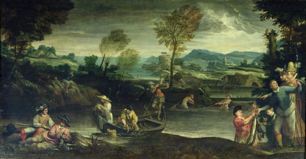Detail of Fishing by Annibale Carracci