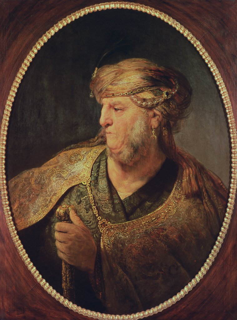 Detail of Portrait of a Man in Oriental Costume, 1633 by Rembrandt Harmensz. van Rijn