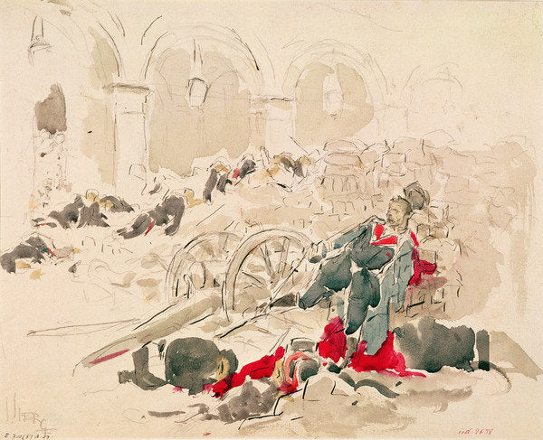 Detail of Barricade on the Rue de Rivoli during the Paris Commune, 1871 by Daniel Urrabieta Vierge