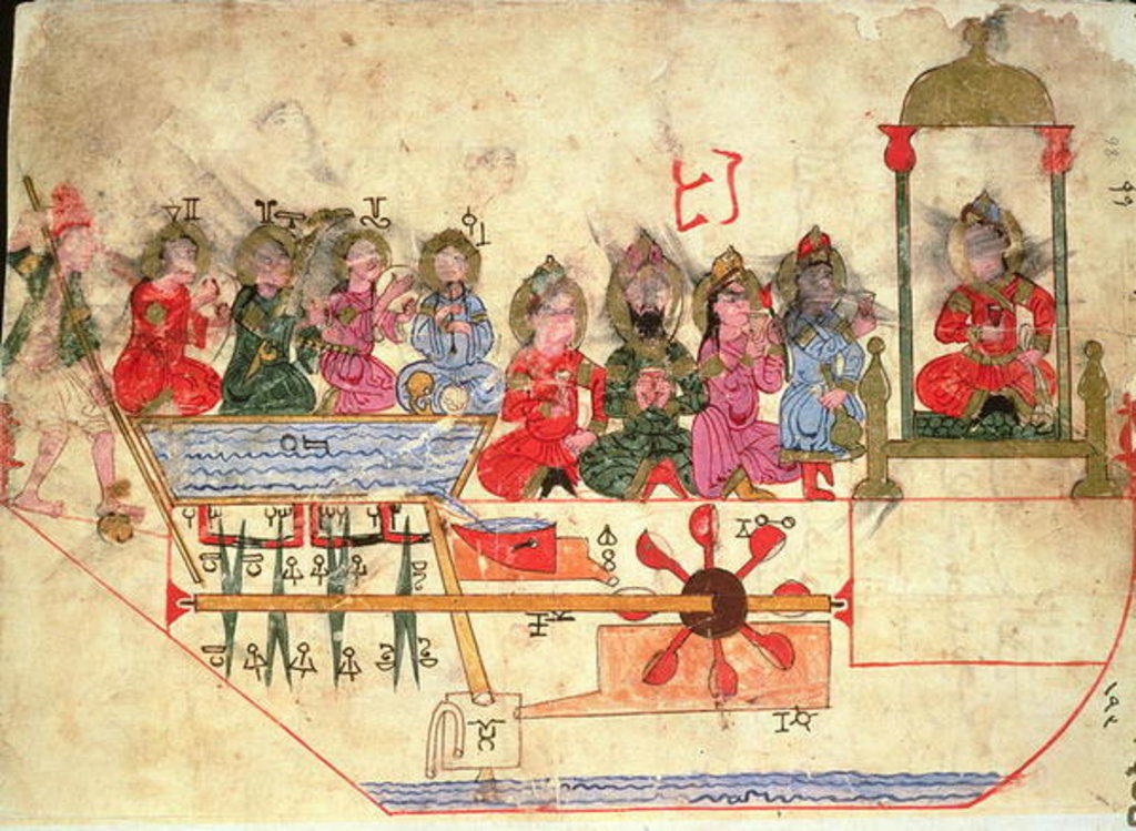 Detail of Boat with Automata by Islamic School