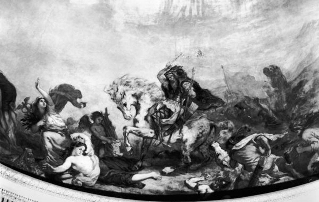 Detail of Attila the Hun and his hordes overrunning Italy and the Arts, 1838-47 by Ferdinand Victor Eugene Delacroix