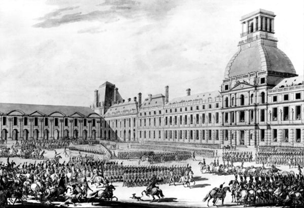 Detail of Napoleon Bonaparte First Consul, Reviewing his Troops at the Tuileries by Jacques Francois Joseph Swebach