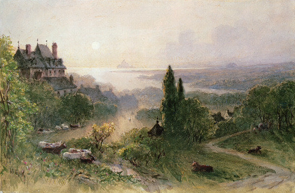 Detail of Landscape with a Large House by William Wyld