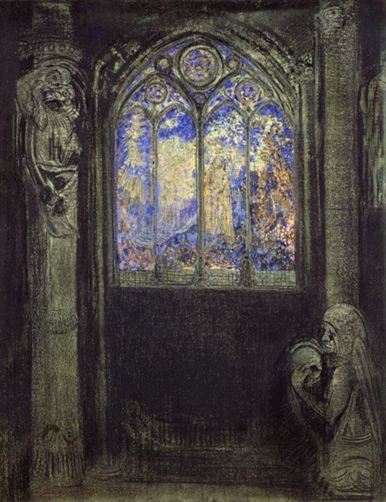 Detail of The Stained Glass Window, 1904 by Odilon Redon