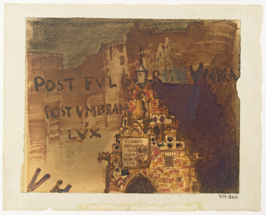 Detail of House of Chevalier de Saint-Georges, Heidelberg by Victor Hugo