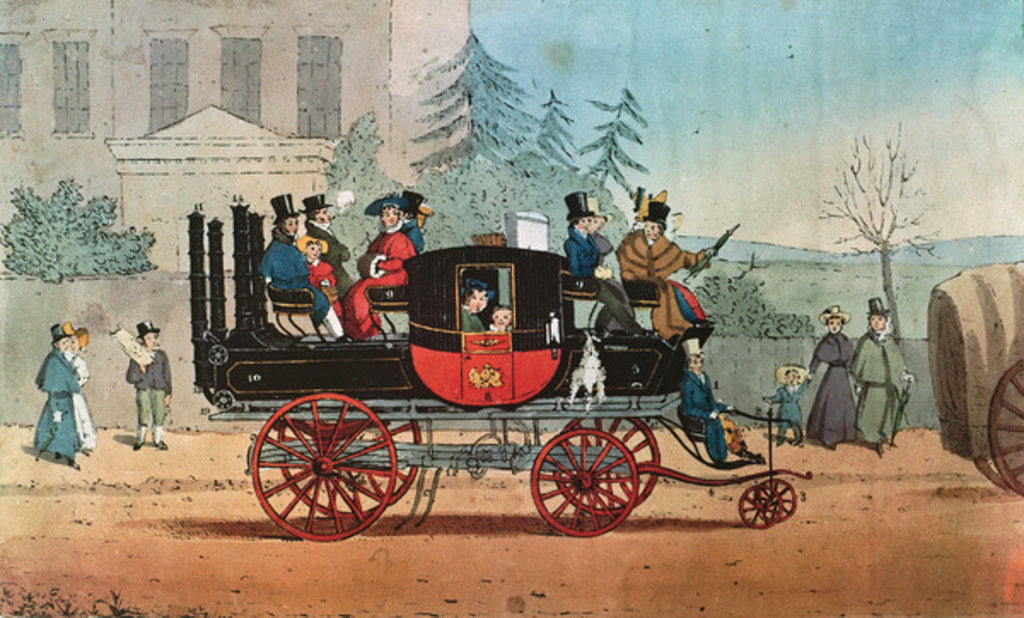 Detail of The Steam Coach by G. Davis