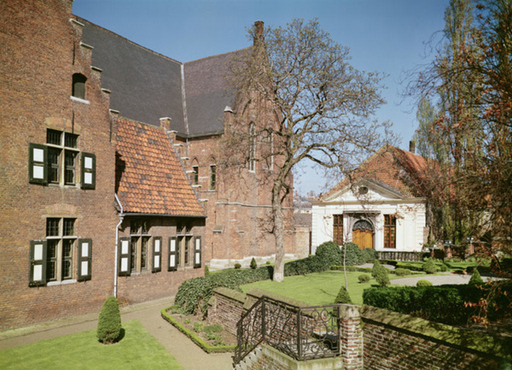 Detail of View of the House of the Abbess, the refectory and a dormitory by School Flemish