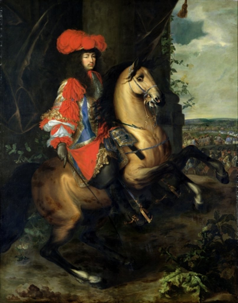 Detail of Equestrian Portrait of Louis XIV by Charles & Meulen Adam van der Le Brun