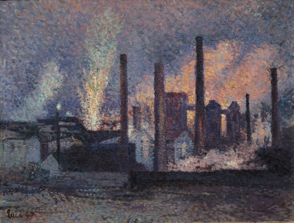 Detail of Study for Factories near Charleroi, 1897 by Maximilien Luce