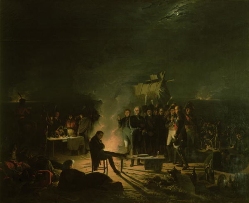 Detail of Bivouac of Napoleon I on the Battlefield of the Battle of Wagram, 5th-6th July 1809, 1810 by Adolphe Roehn