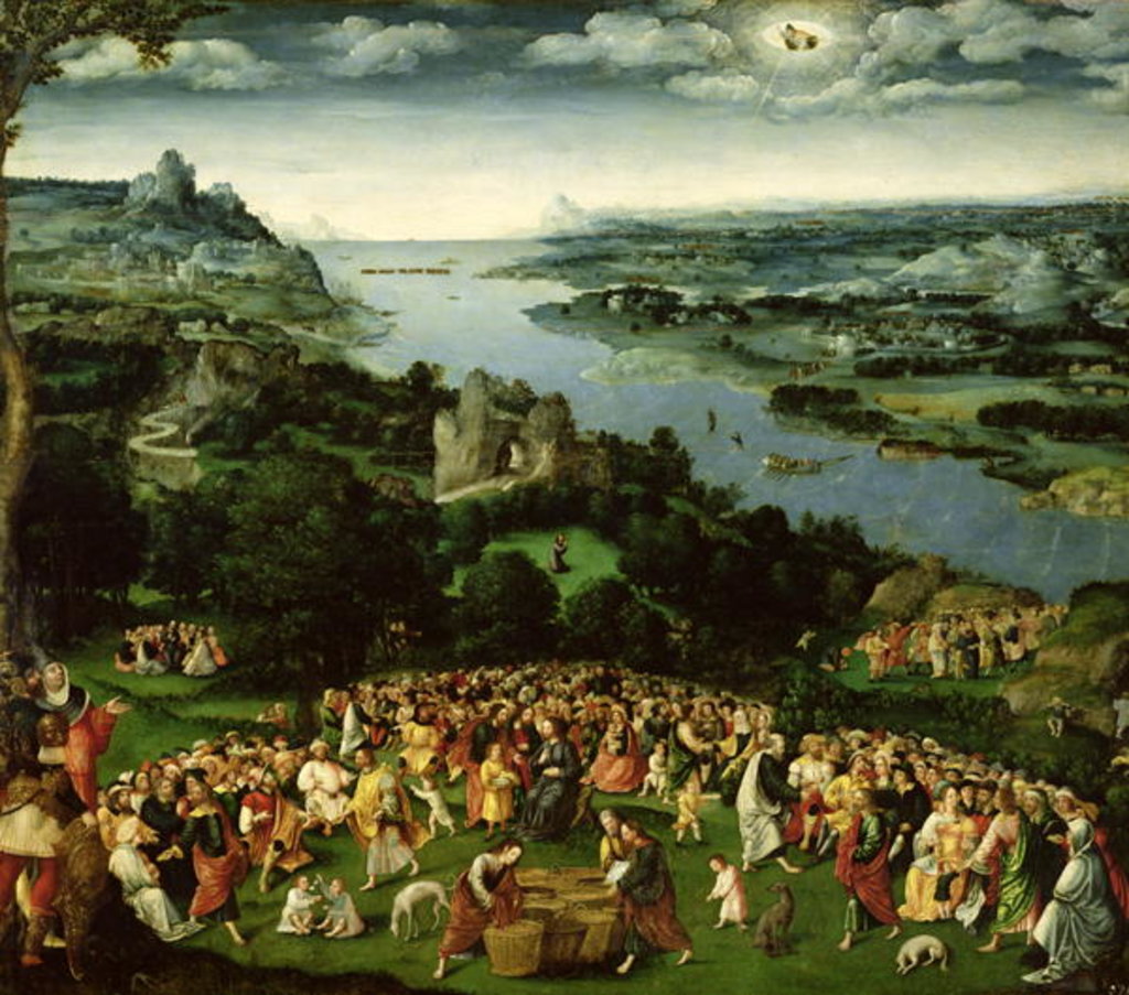 Detail of The Feeding of the Five Thousand by Joachim Patenier or Patinir