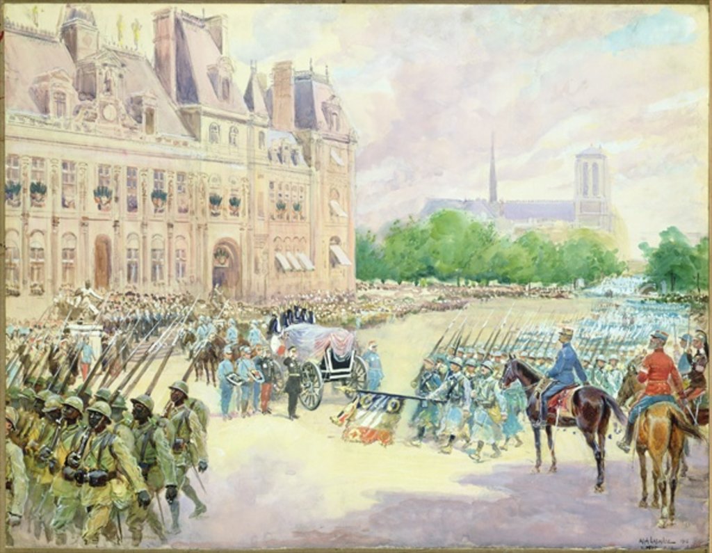 Detail of Funeral of General Joseph Gallieni 1916 by Alphonse Lalauze
