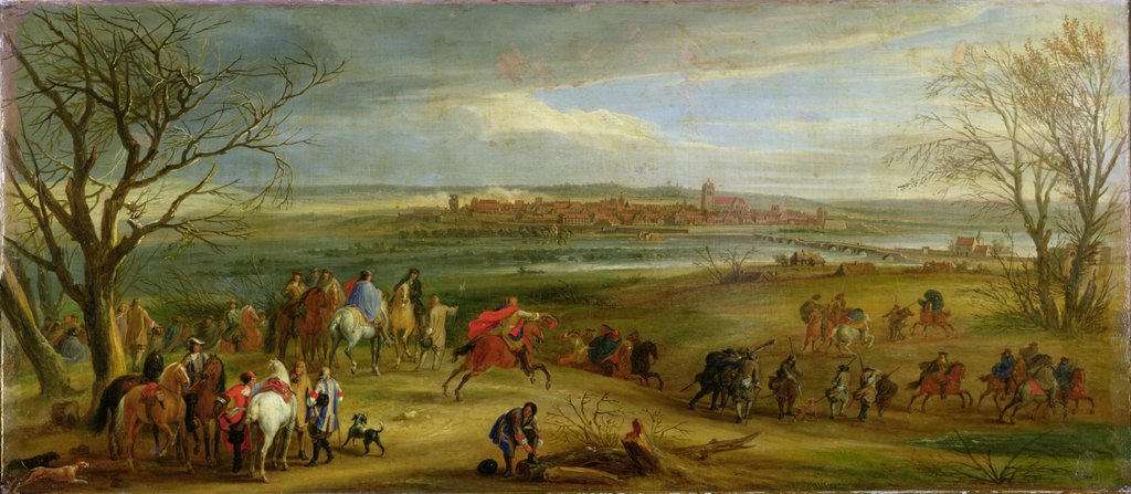 Detail of View of the Siege of Dole, 14 February 1668, after 1668 by Adam Frans Van der (and studio) Meulen
