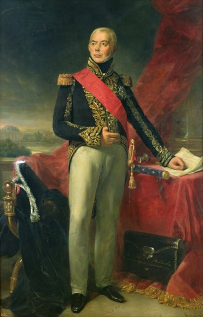 Detail of Etienne-Jacques-Joseph-Alexandre Macdonald Duc de Tarente and Marshal of France, 1837 by Jean Sebastien Rouillard