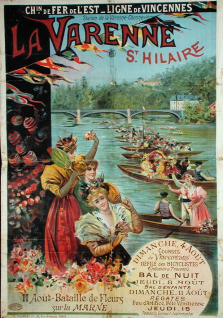 Detail of Poster advertising the Chemin de Fer de l'Est by French School