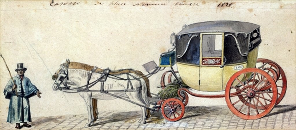 Detail of Horse and Carriage, 1825 by Pierre Antoine Lesueur