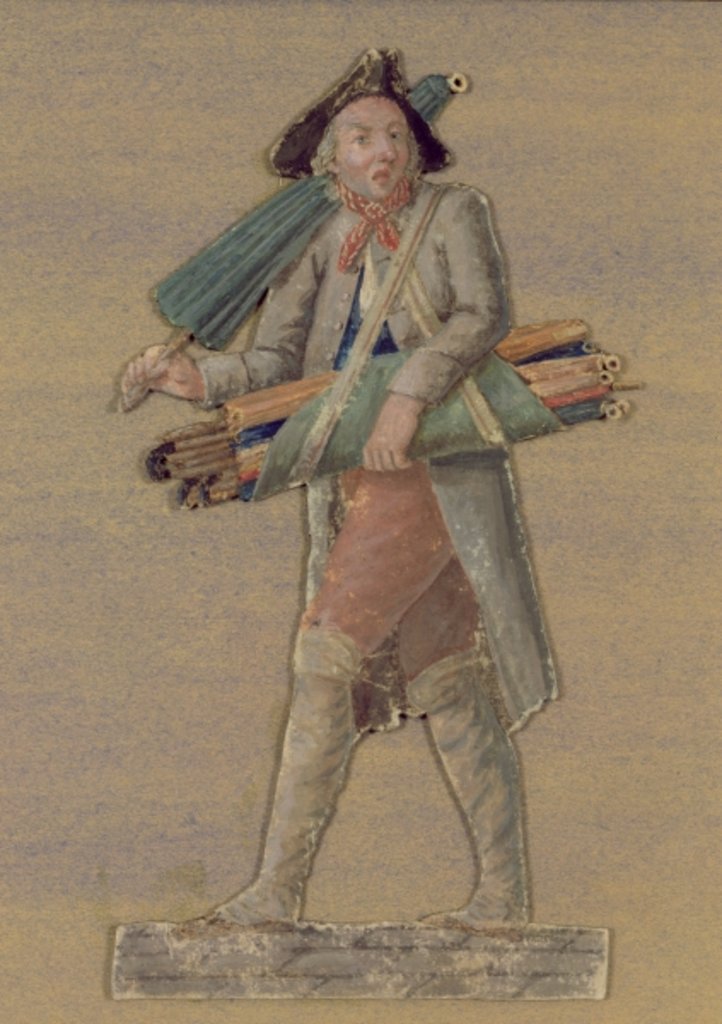 Detail of The Umbrella Seller by Lesueur Brothers