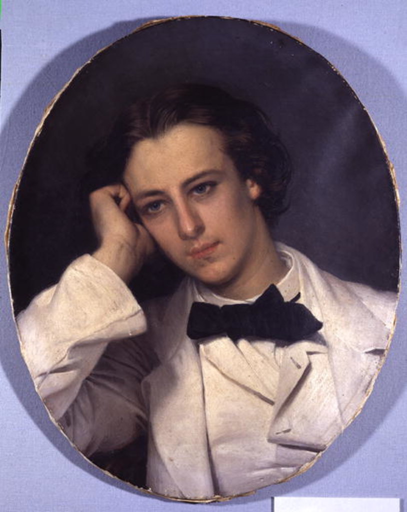 Detail of Self Portrait, 1862 by Paul Dubufe