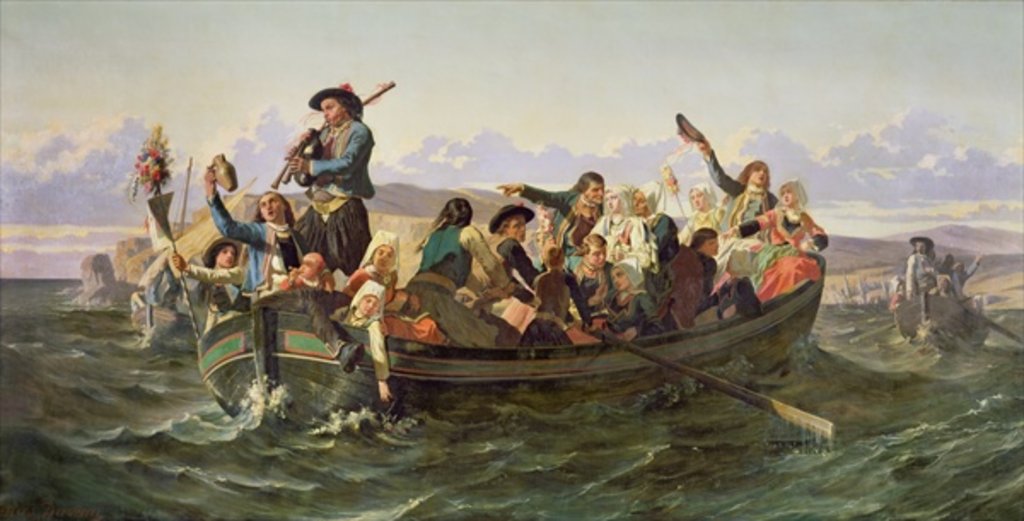 Detail of Return from the Pardon at Sainte-Anne-la-Palud by Louis-Jean-Noel Duveau