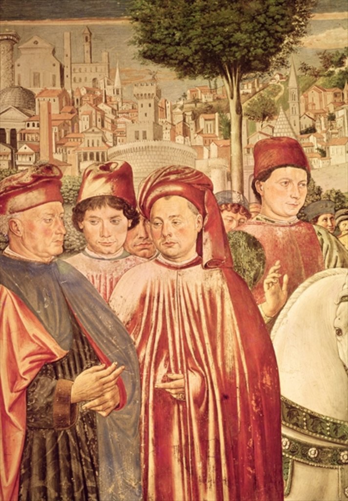 Detail of St. Augustine Departing for Milan by Benozzo di Lese di Sandro Gozzoli