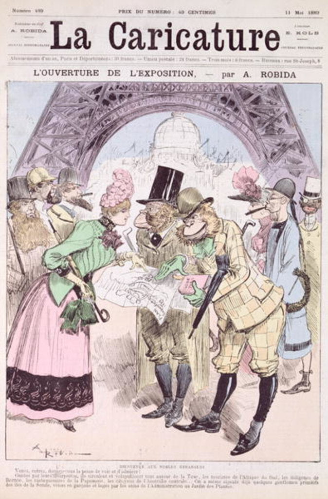 Detail of The Opening of the Universal Exhibition of 1889 by Albert Robida