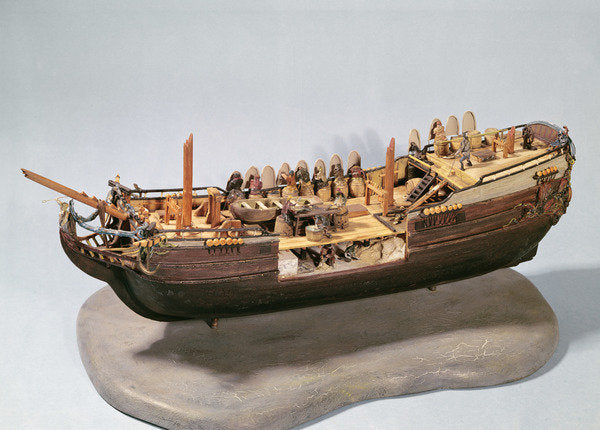Detail of Model of a fishing boat by French School