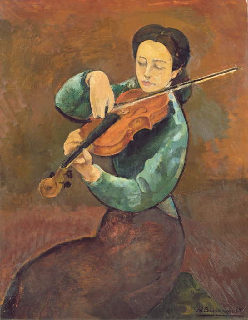 Detail of The Violinist by Jean Louis Boussingault