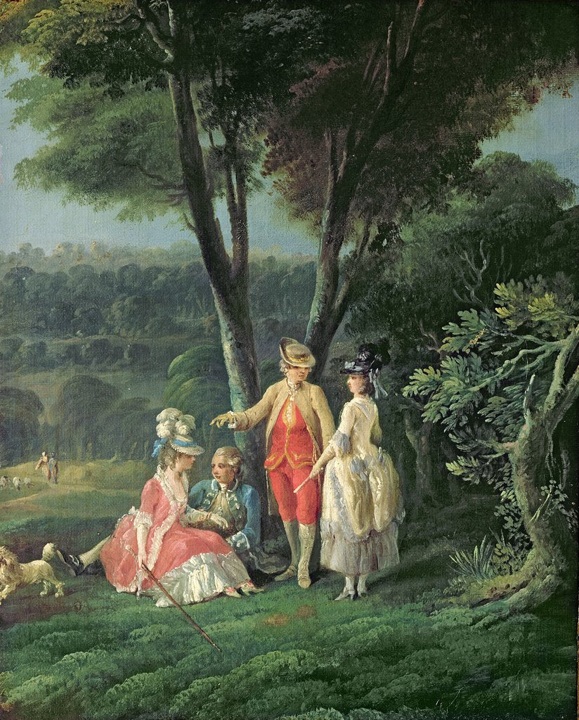 Detail of A Walk in the Park by Jean-Baptiste Hilair
