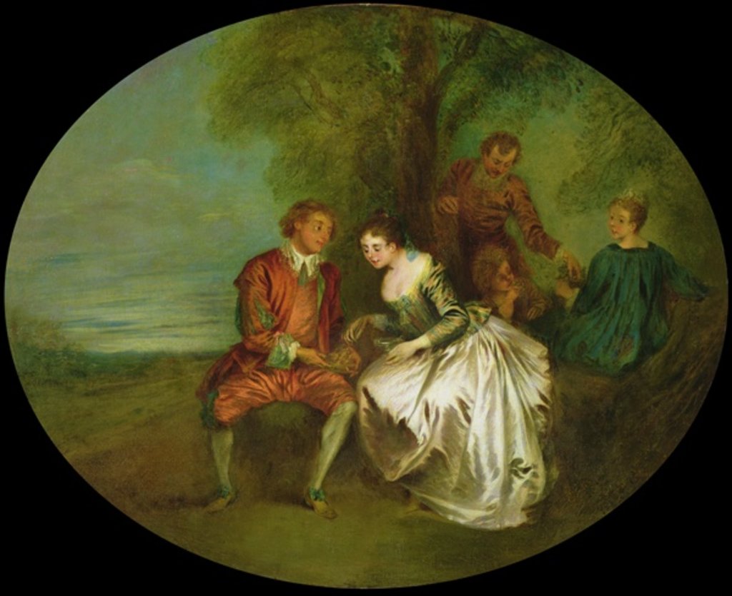 Detail of The Birdnester by Jean-Baptiste Joseph Pater