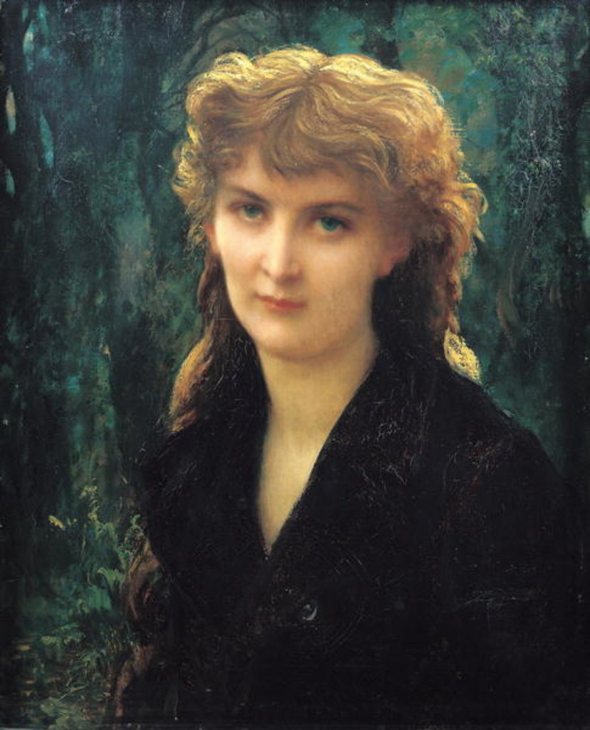 Detail of Baronness Eleonore d'Uckermann 1884 by Antoine Auguste Ernest Herbert or Hebert