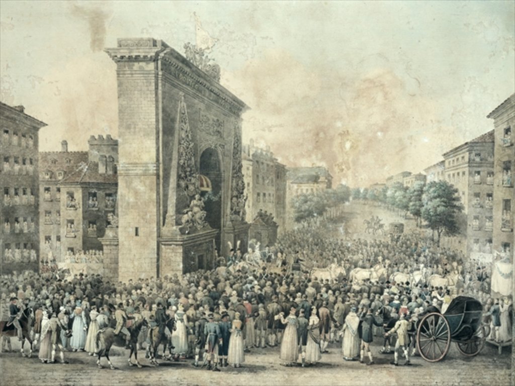 Detail of Entrance of Louis XVIII through the Porte Saint-Denis, 1814 by Nicolas Joseph Vergnaux