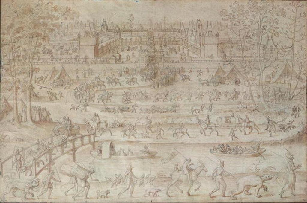 Detail of Festival at the Chateau d'Anet by Antoine Caron