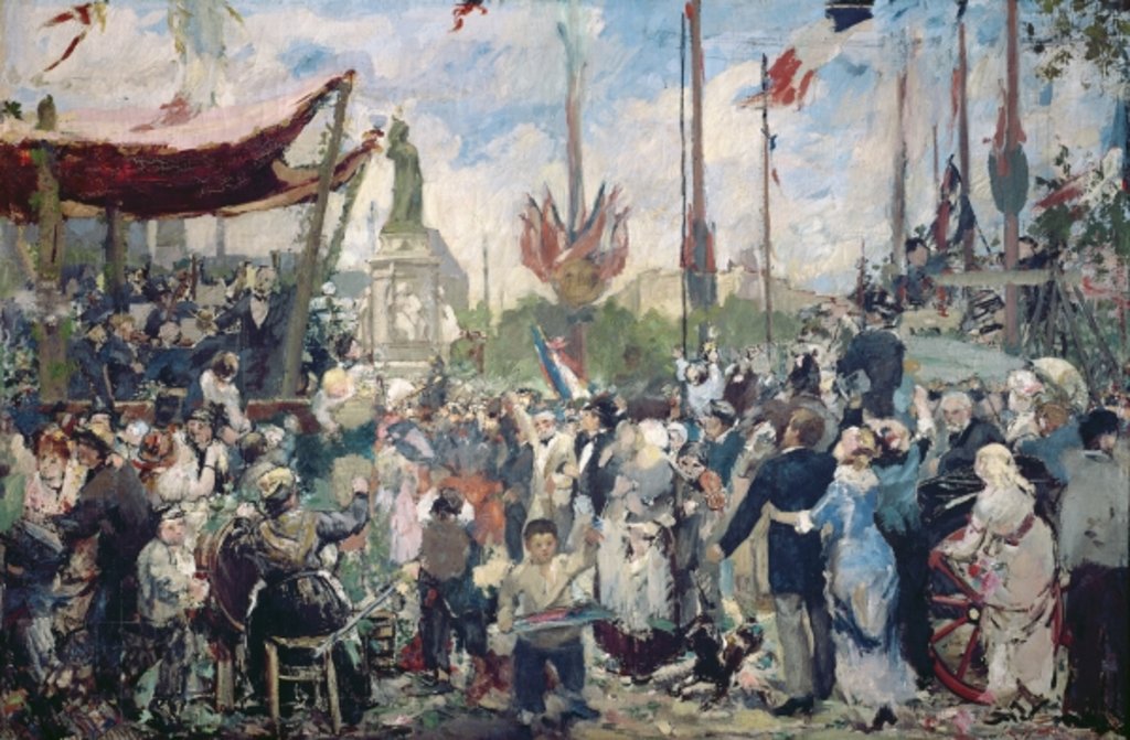 Detail of Study for 'Le 14 Juillet 1880', 1880-84 by Alfred Roll