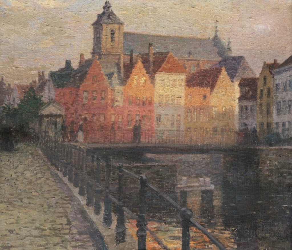 Detail of Quai de la Paille, Bruges by Paul Albert Steck