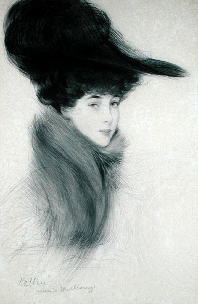 Detail of Consuelo Vanderbilt Duchess of Marlborough, c.1901 by Paul Cesar Helleu
