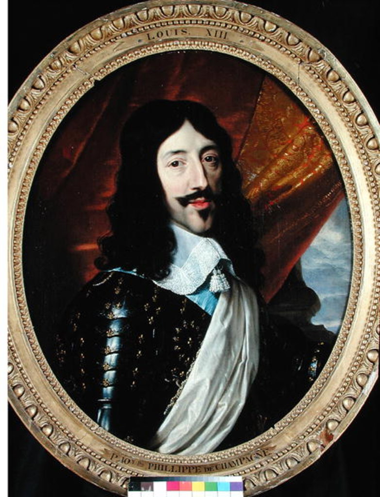 Detail of Portrait of Louis XIII after 1610 by Philippe de Champaigne