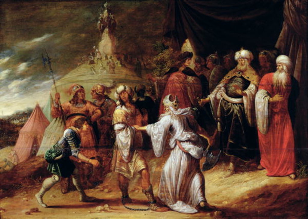 Detail of Samuel Killing Agag, King of the Amalekites by Rombout van Troyen