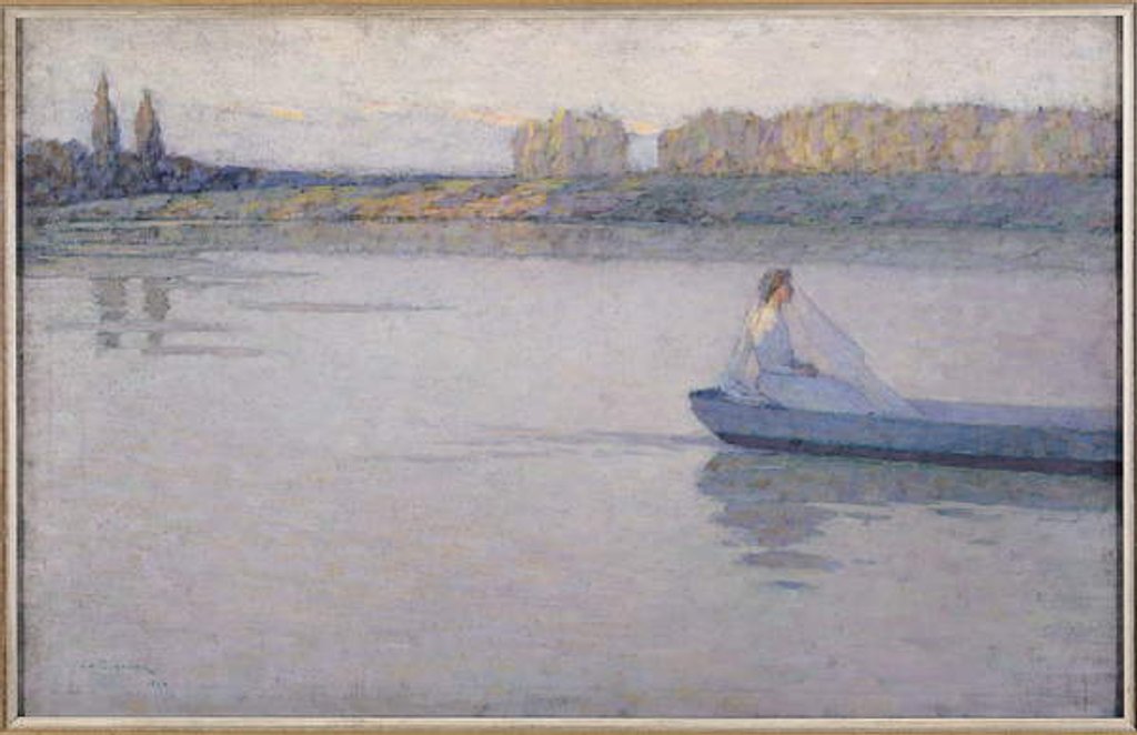 Detail of On the River, Morning, 1896 by Henri Eugene Augustin Le Sidaner