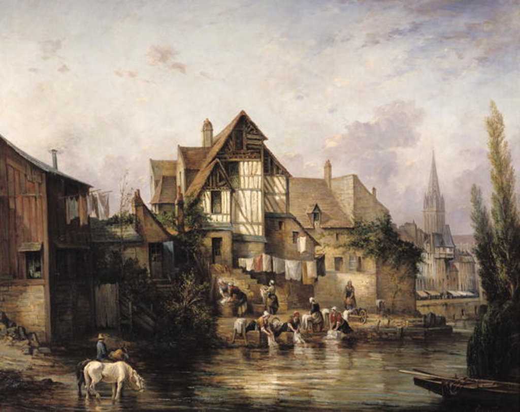 Detail of The Petits Murs Wash-House by Victor Theophile Tesniere