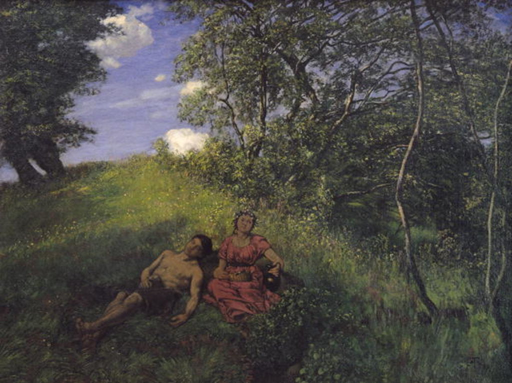 Detail of Siesta, 1889 by Hans Thoma
