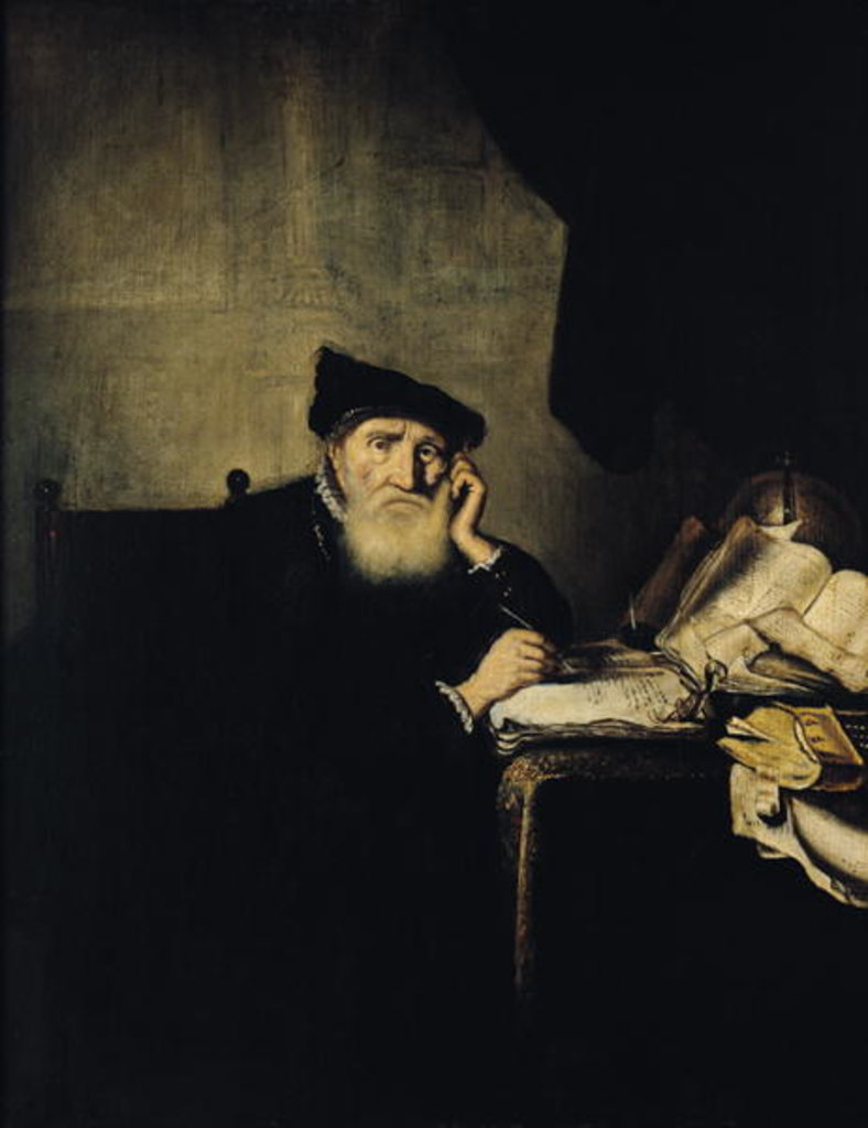 Detail of A Philosopher in his Study by Abraham van der Hecke