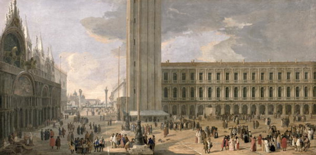 Detail of View of Piazza San Marco, Venice, c.1726 by Luca Carlevaris