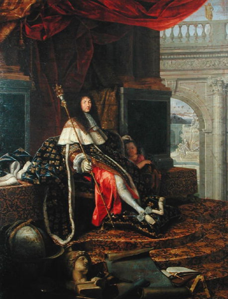 Detail of Portrait of Louis XIV 1668 by Henri Testelin