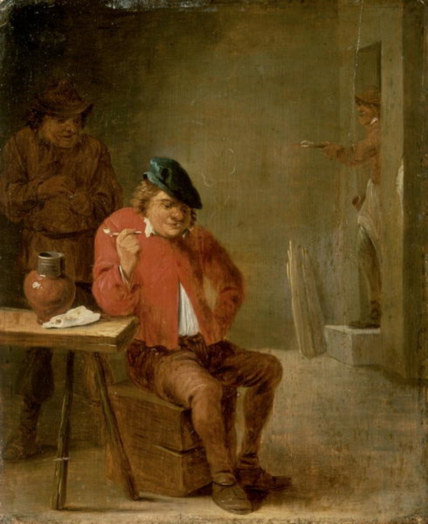 Detail of The Smoker by David the Younger Teniers