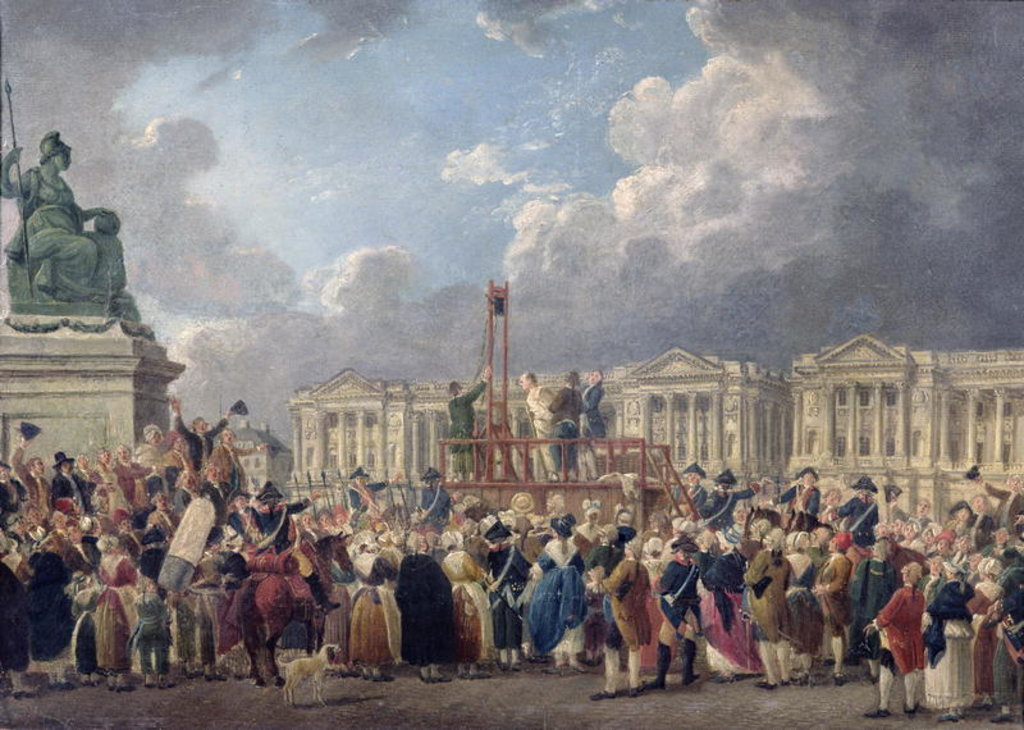 Detail of An Execution, Place de la Revolution, between August 1793 and June 1794 by Pierre Antoine Demachy
