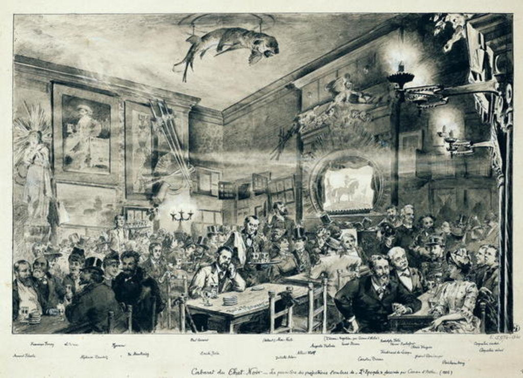 Detail of The Cabaret du Chat Noir, 1886 by Paul Merwart